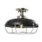 Hello Honey® 13" Wide Caged Dome Metal Semi-Flush Mount Ceiling Light